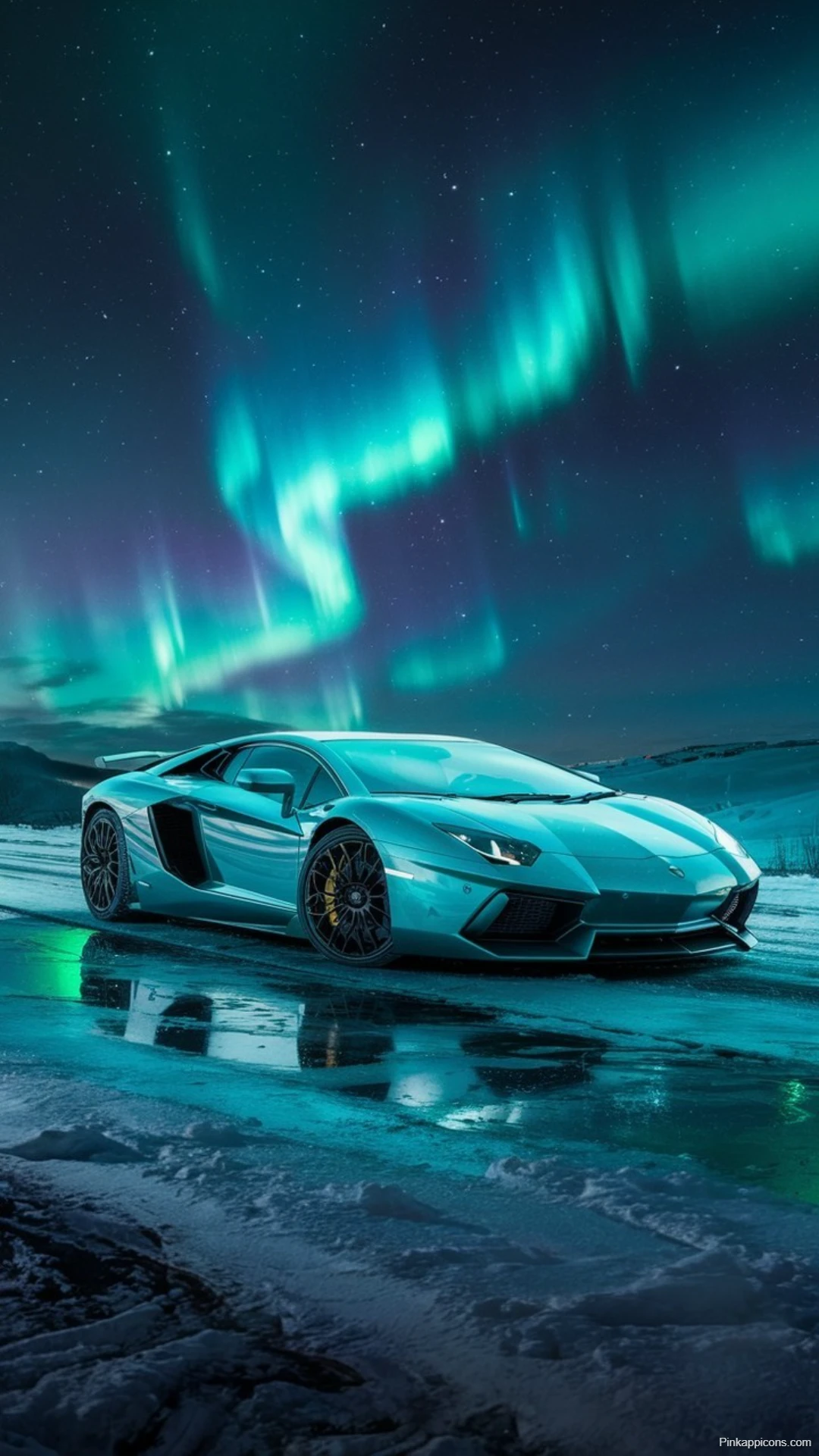 Teal Lamborghini Aventador Wallpaper Northern Lights Majesty