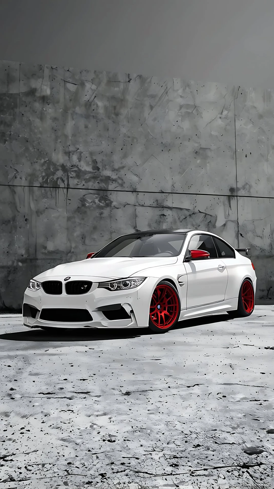 White BMW M4 Wallpaper Urban Concrete Style