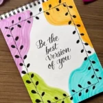 Aesthetic front page design featuring the phrase "Be the best version of you" in an inspiring and visually appealing layout.