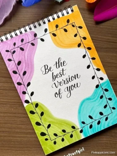 aesthetic front page design for project Aesthetic front page design featuring the phrase "Be the best version of you" in an inspiring and visually appealing layout.