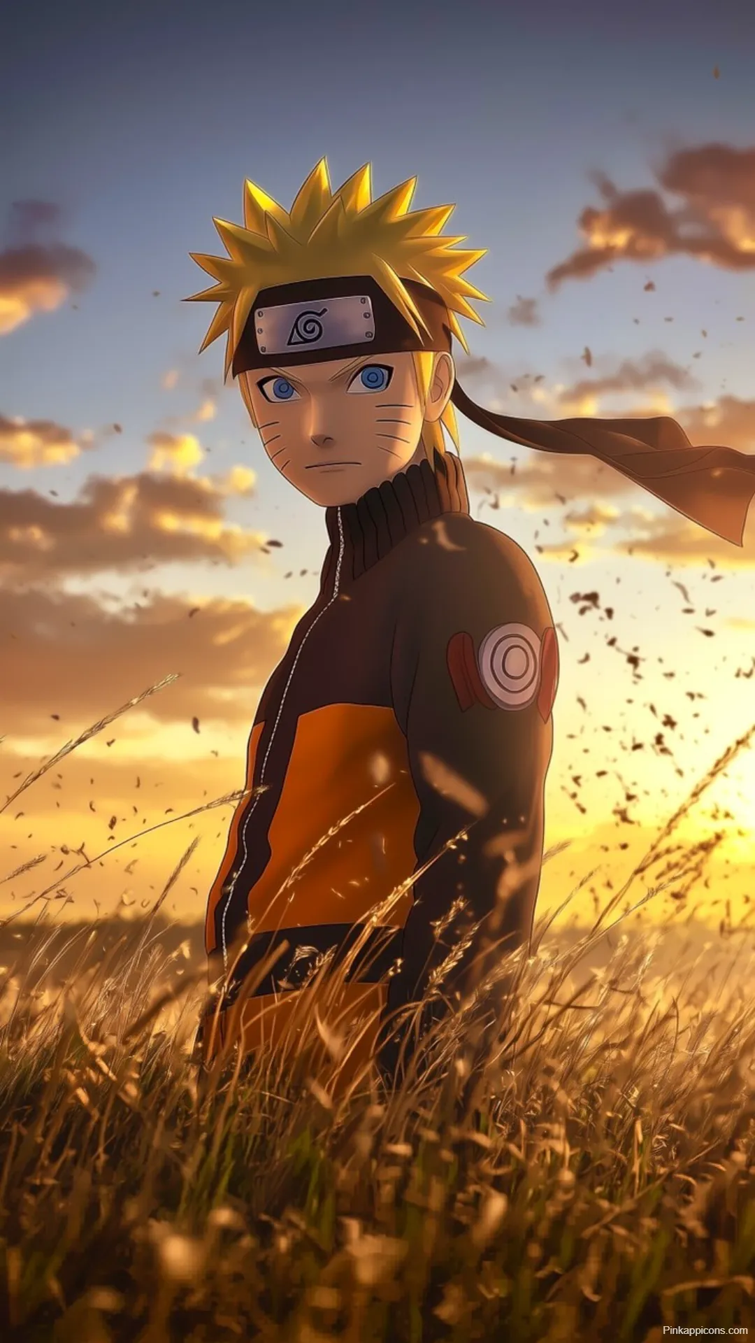 Anime Wallpaper Naruto in a Grassy Landscape Anime Wallpaper Naruto in a Grassy Landscape