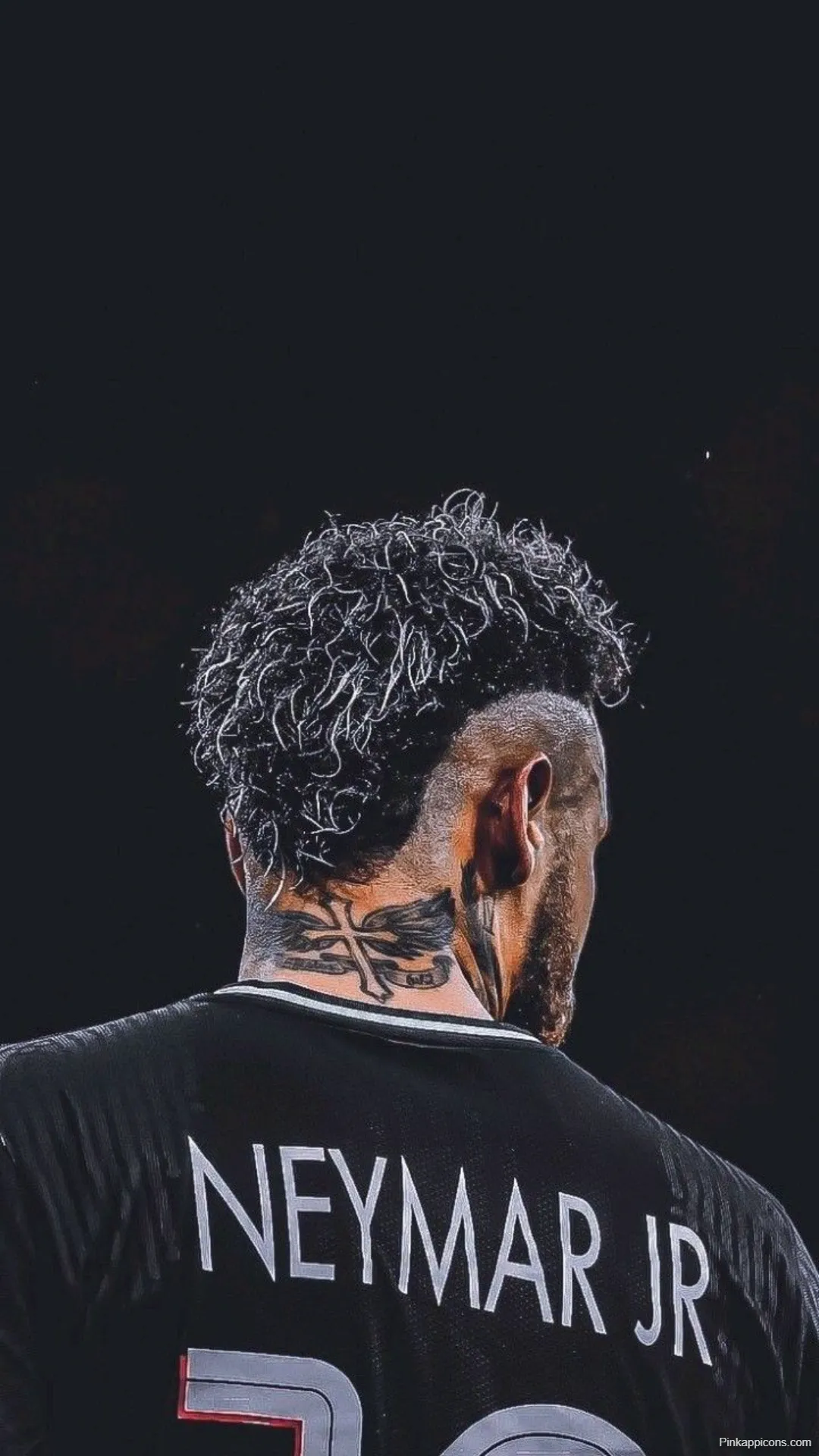 Close Up Neymar Hairstyle Tattoo Wallpaper Black Jersey Back Close-Up Neymar Hairstyle Tattoo Wallpaper Black Jersey Back