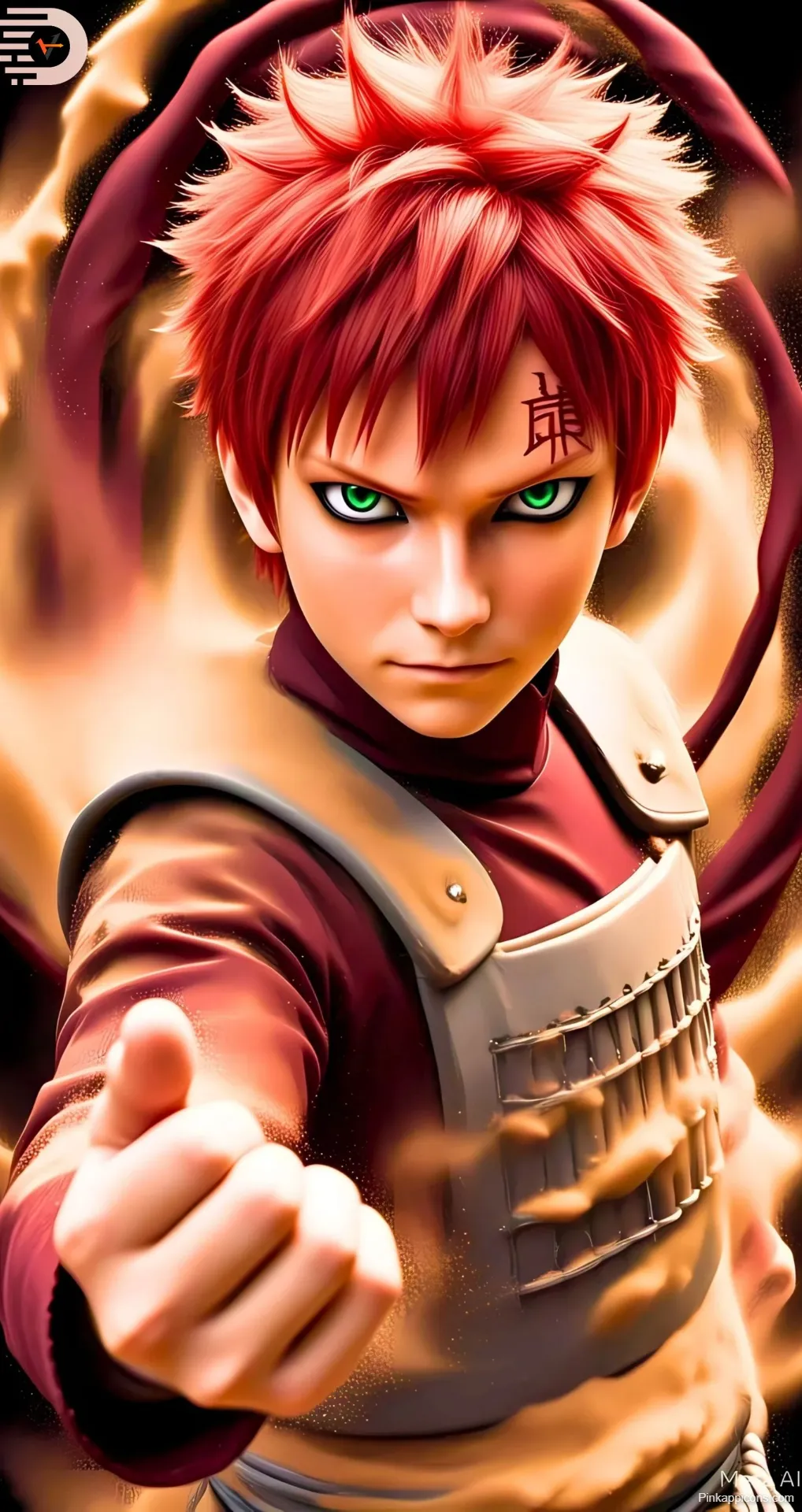 Cool Anime Wallpapers Gaara of the Sand Close-Up