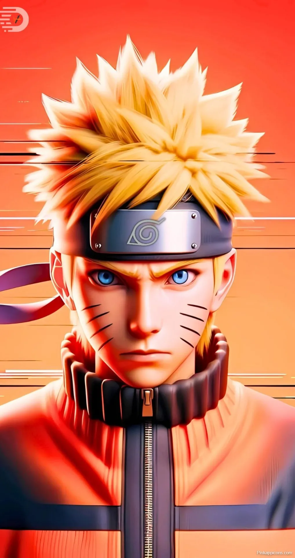 Cool Anime Wallpapers Intense Naruto Portrait with Blue Eyes
