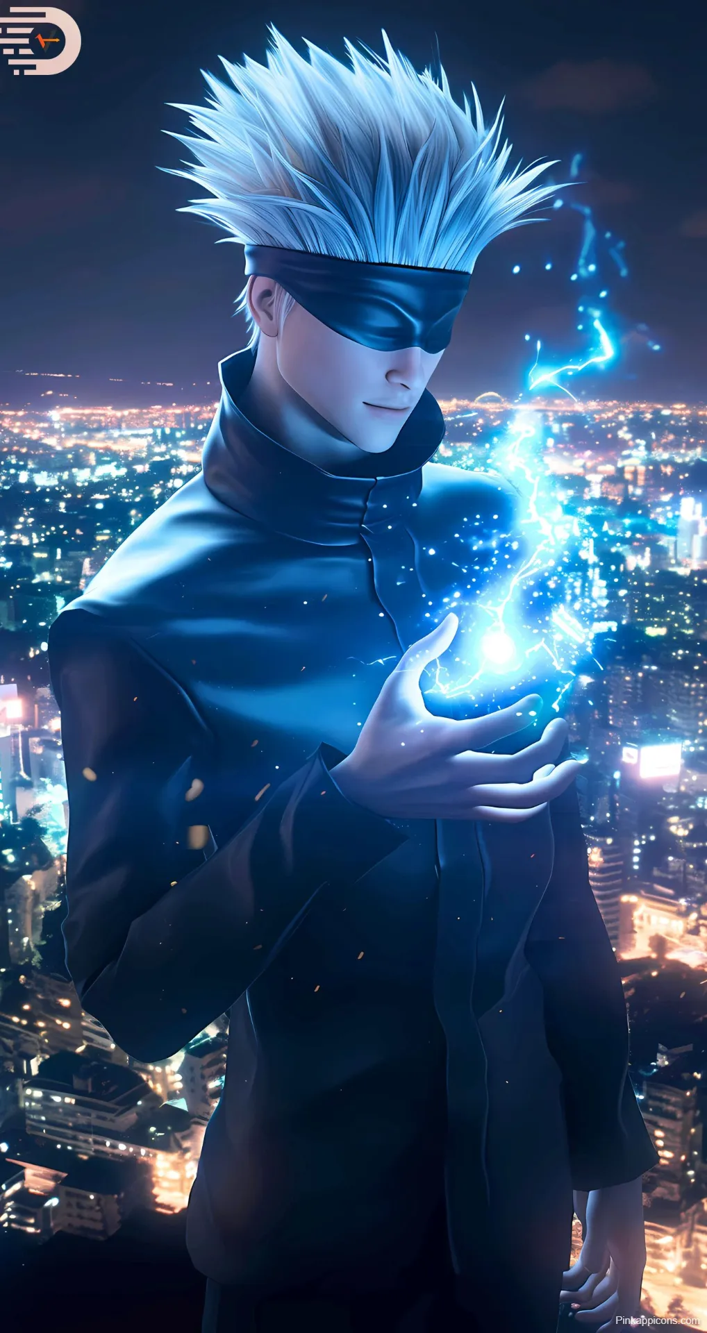 Cool Anime Wallpapers Mysterious White-Haired Anime Character with Energy Ball