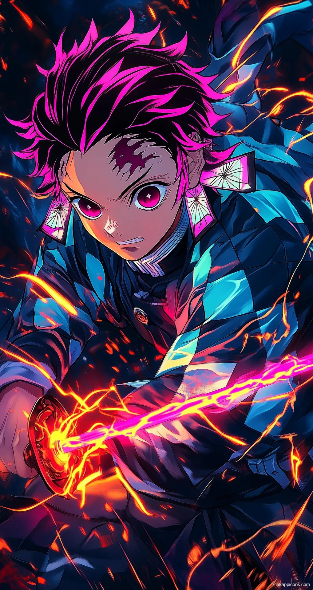 Cool Anime Wallpapers Tanjiro Kamado’s Fiery Sword Attack