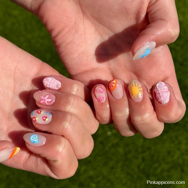 Cute Summer Nail Designs Beach, Fruit, and Flower Nail Art