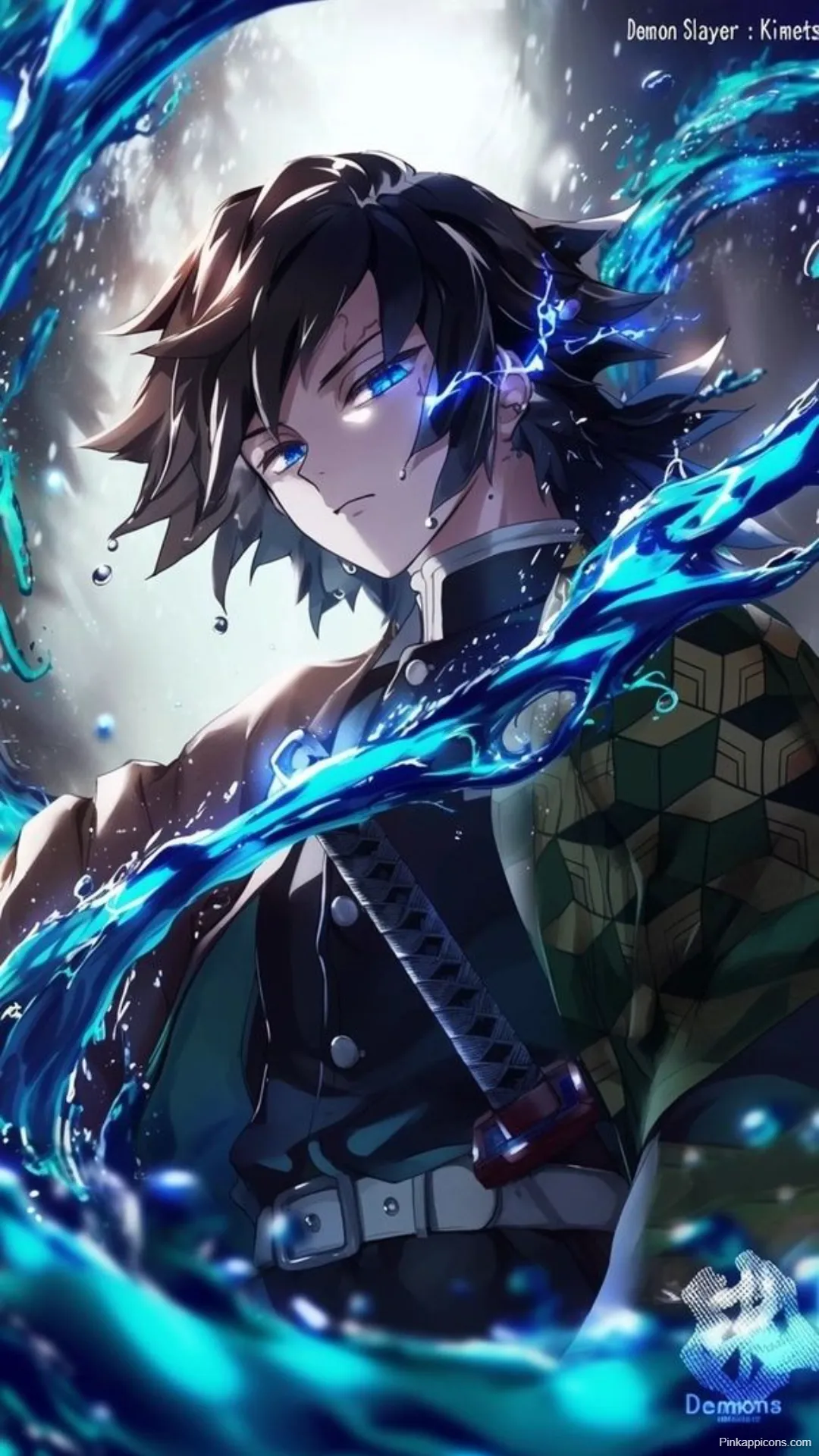 Demon Slayer Wallpaper Giyu Tomioka Using Water Breathing