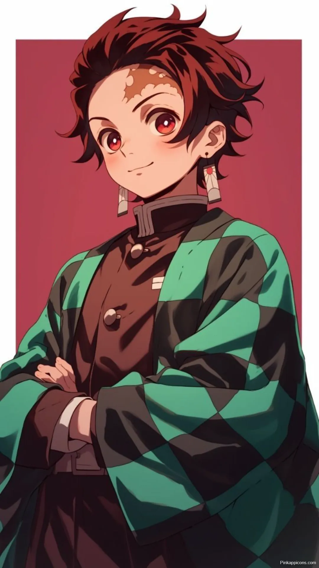 Demon Slayer Wallpaper Happy Tanjiro Close-Up