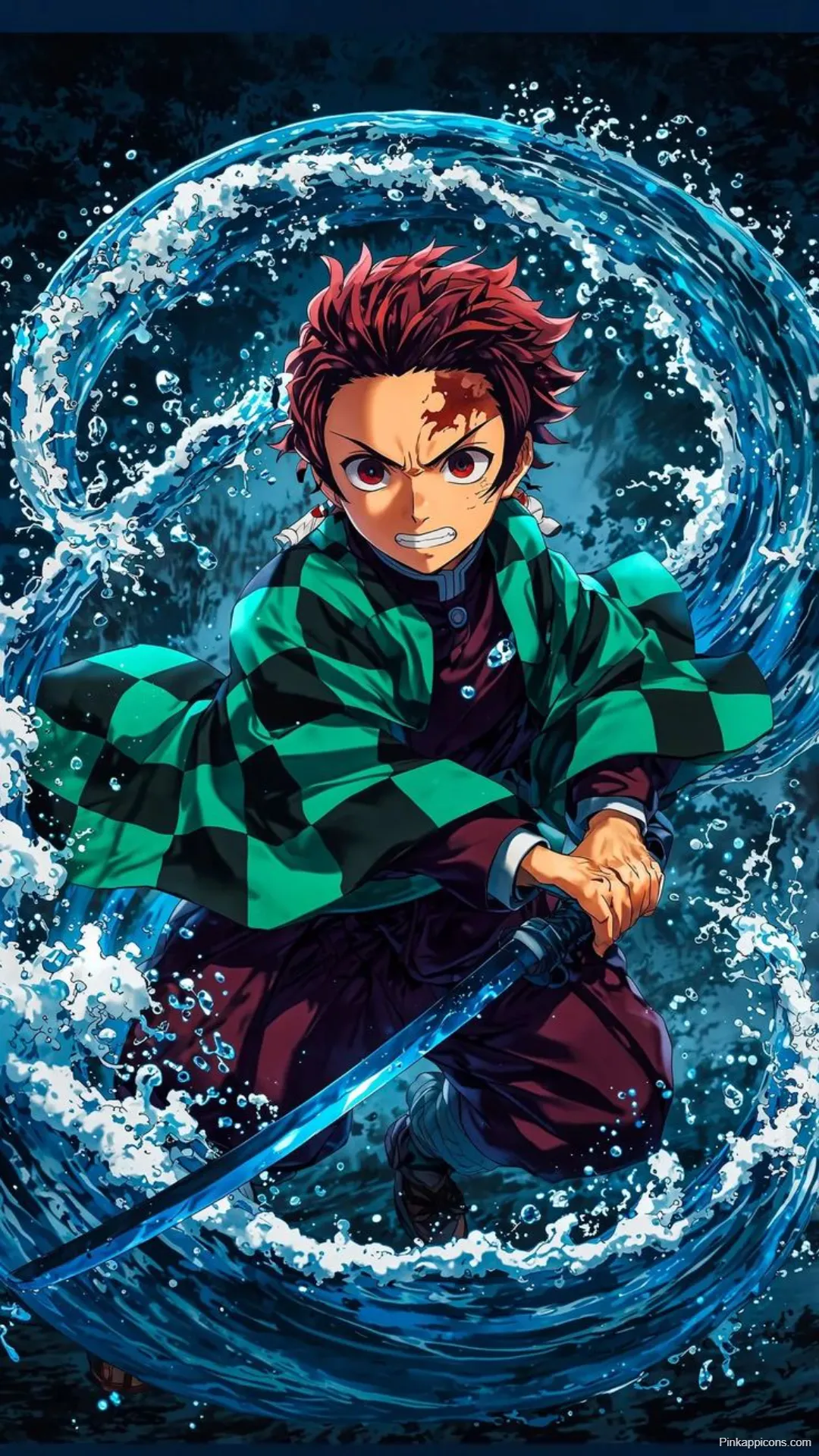 Demon Slayer Wallpaper Tanjiro Using Water Technique