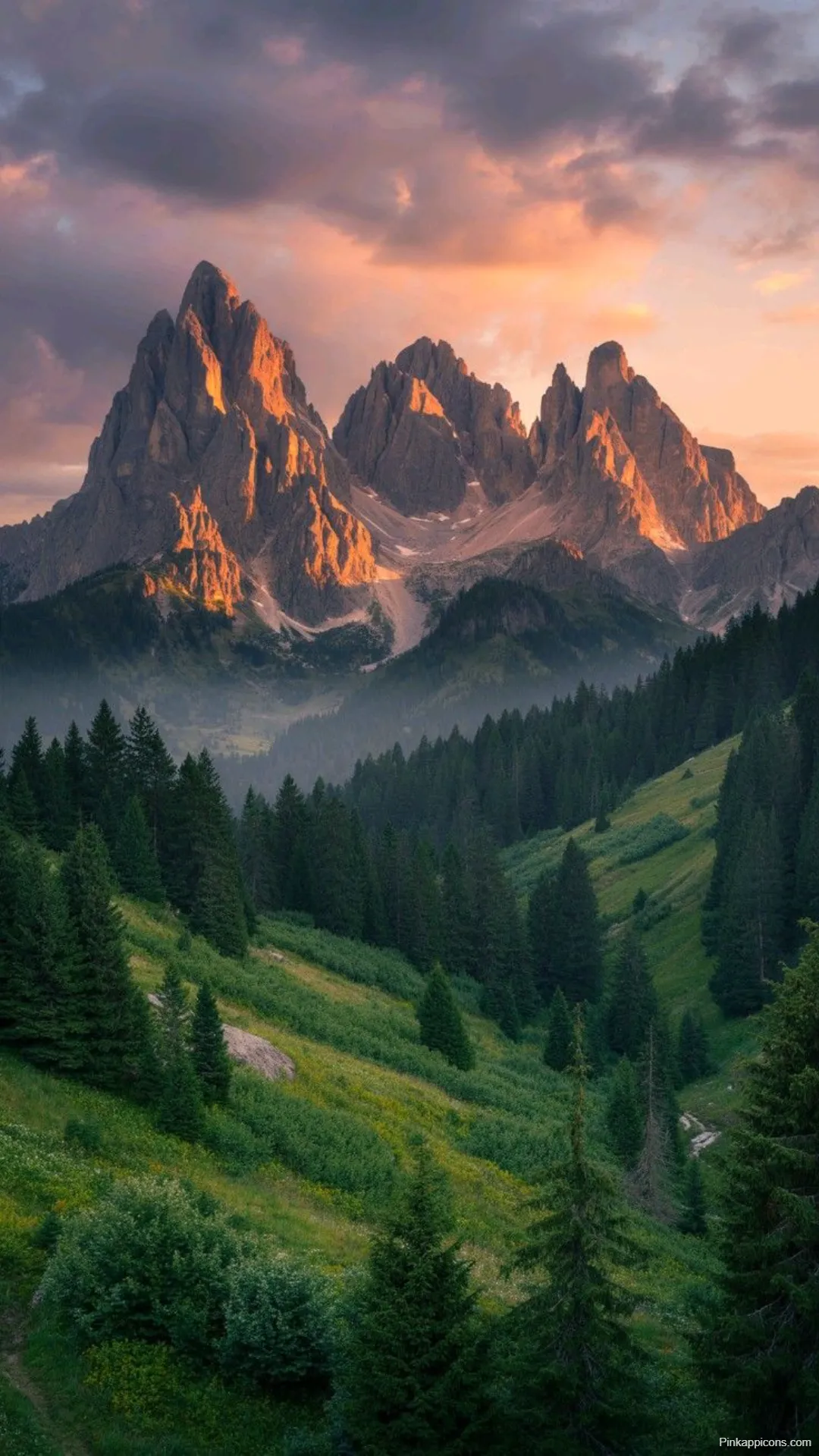 Dolomites Mountain Wallpapers Stunning SunriseSunset Over Italian Alp