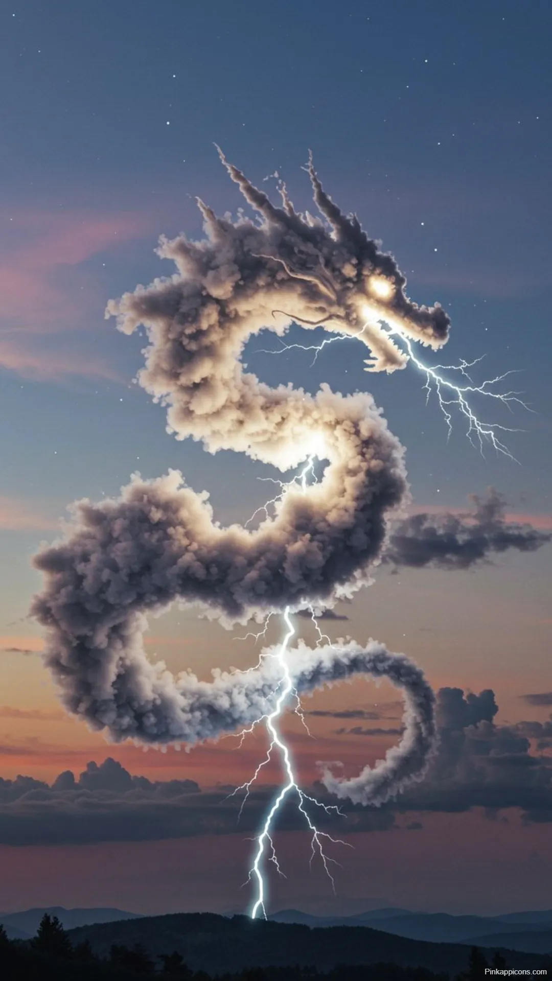 Dragon Wallpapers Amazing Cloud Dragon with Lightning Bolts Dragon Wallpapers Amazing Cloud Dragon with Lightning Bolts
