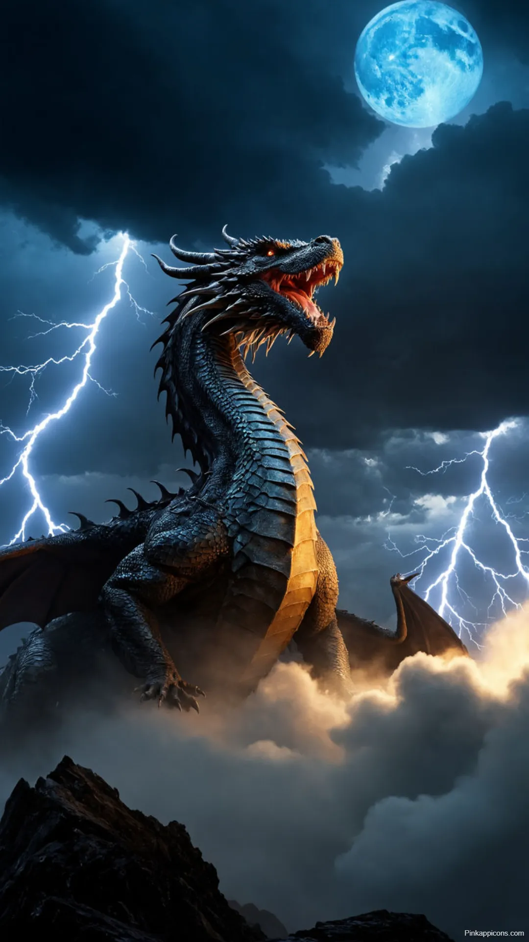 Dragon Wallpapers Roaring Dragon in Electric Storm Dragon Wallpapers Roaring Dragon in Electric Storm