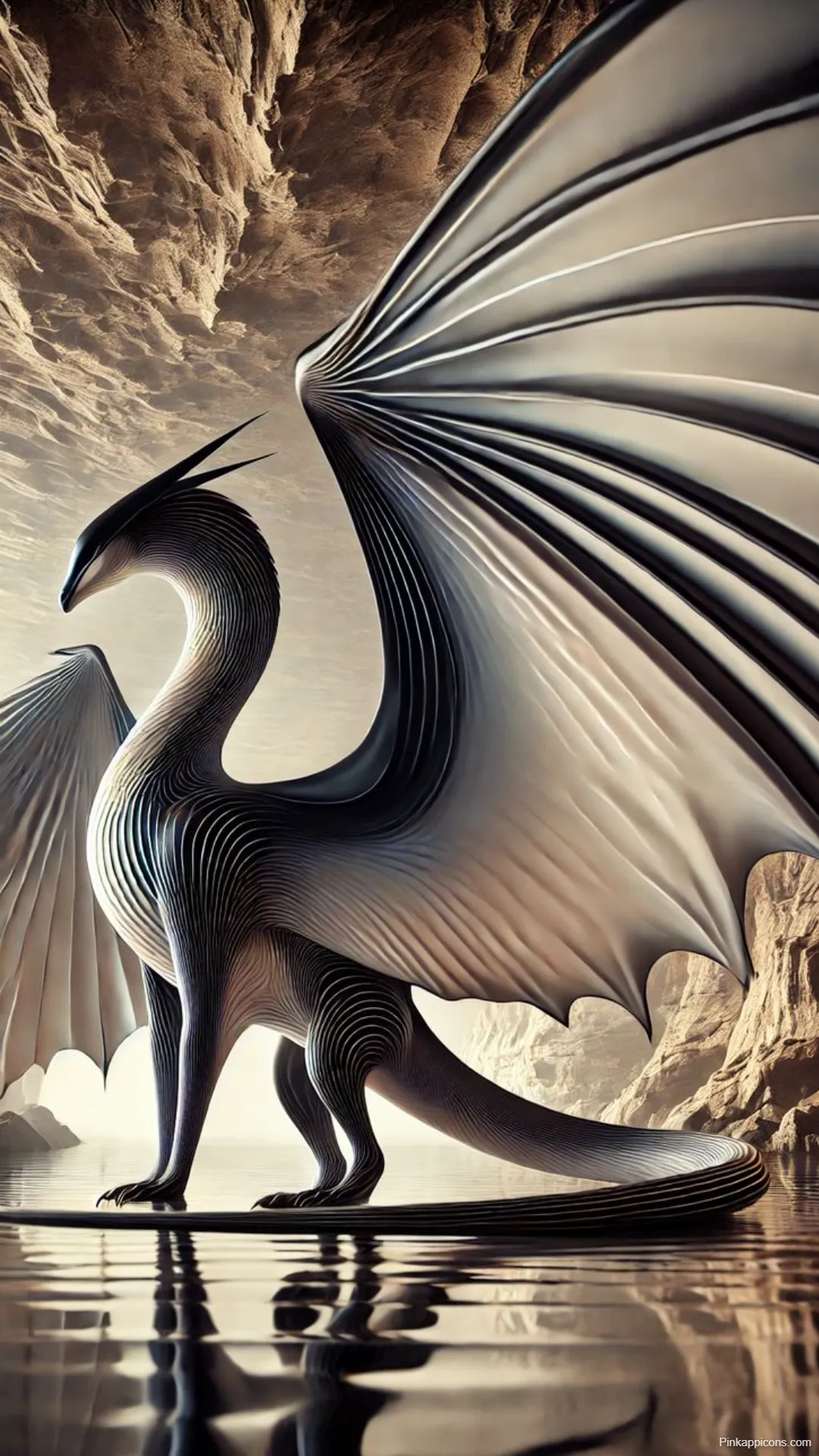 Dragon Wallpapers Stylized Black and Silver Dragon in Cave Dragon Wallpapers Stylized Black and Silver Dragon in Cave