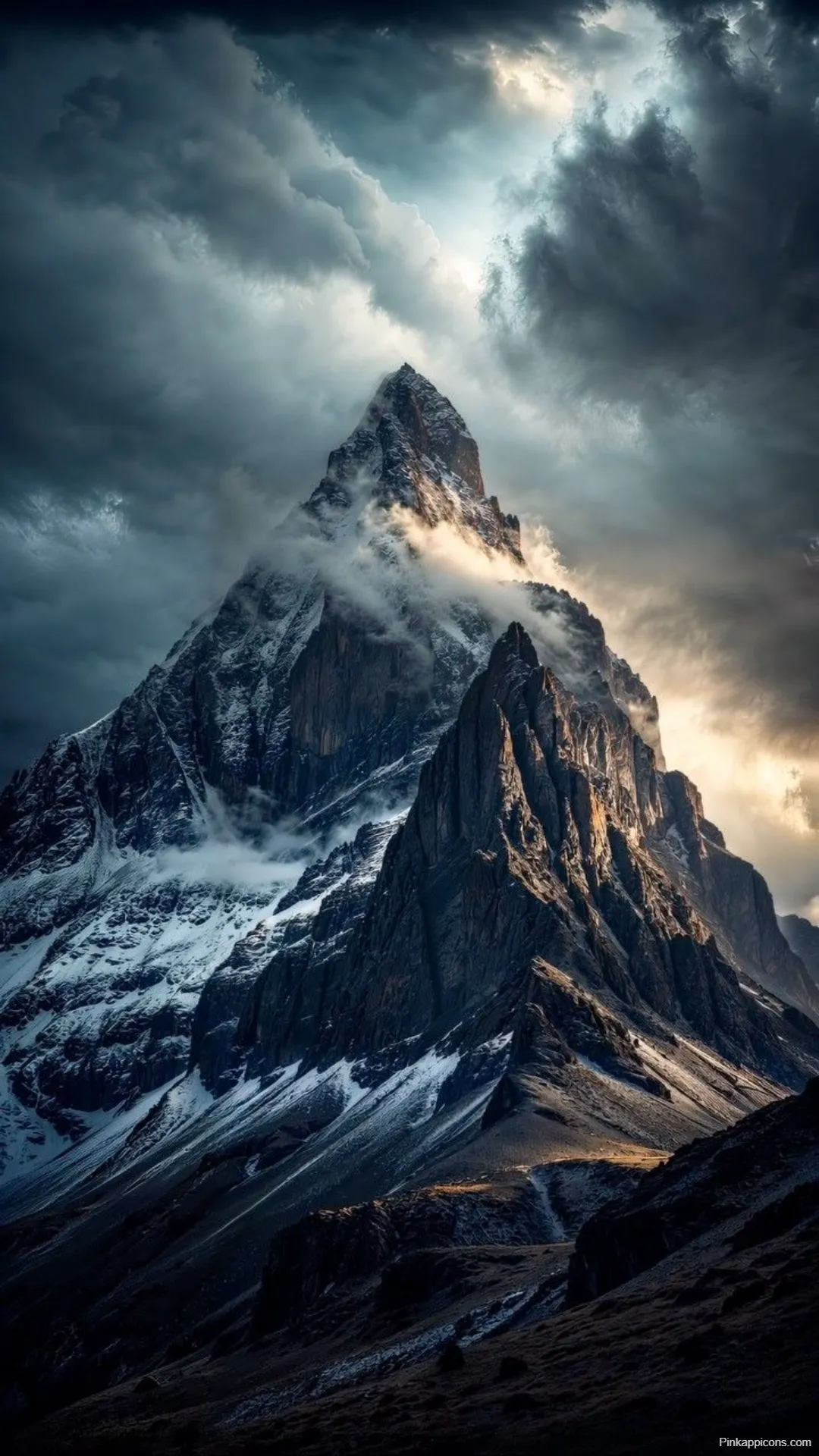 Dramatic Mountain Wallpapers Majestic Peaks Under Stormy Skies