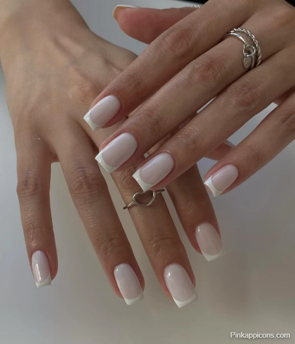 Elegant White French Tip Nails Classic and Chic Nail Idea