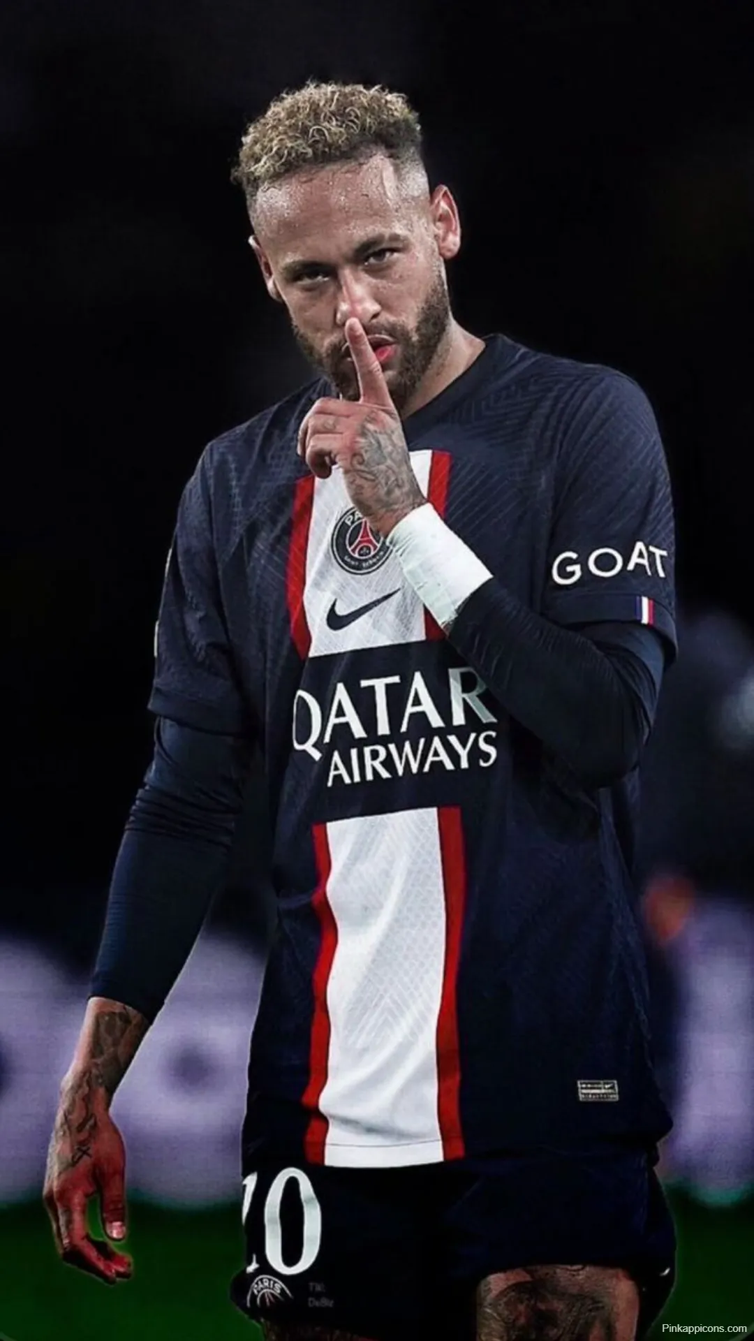 Focused Neymar Shush Wallpaper PSG Dark Blue Jersey Focused Neymar Shush Wallpaper PSG Dark Blue Jersey
