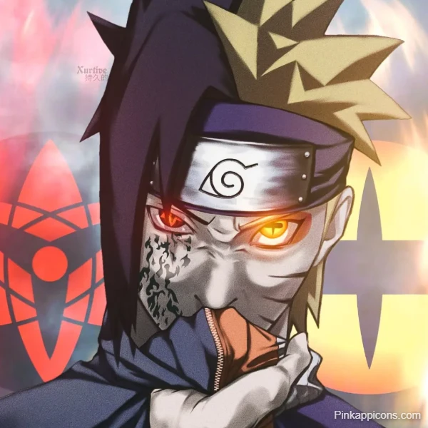 Fused Naruto and Sasuke Wallpaper Powerful Hybrid Character