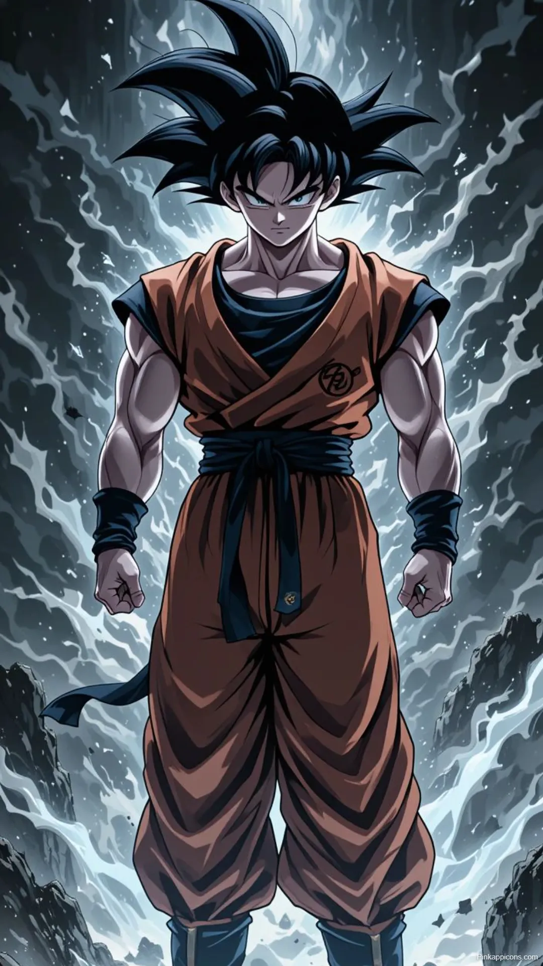 Goku Wallpapers Determined Hero in Stormy Aura