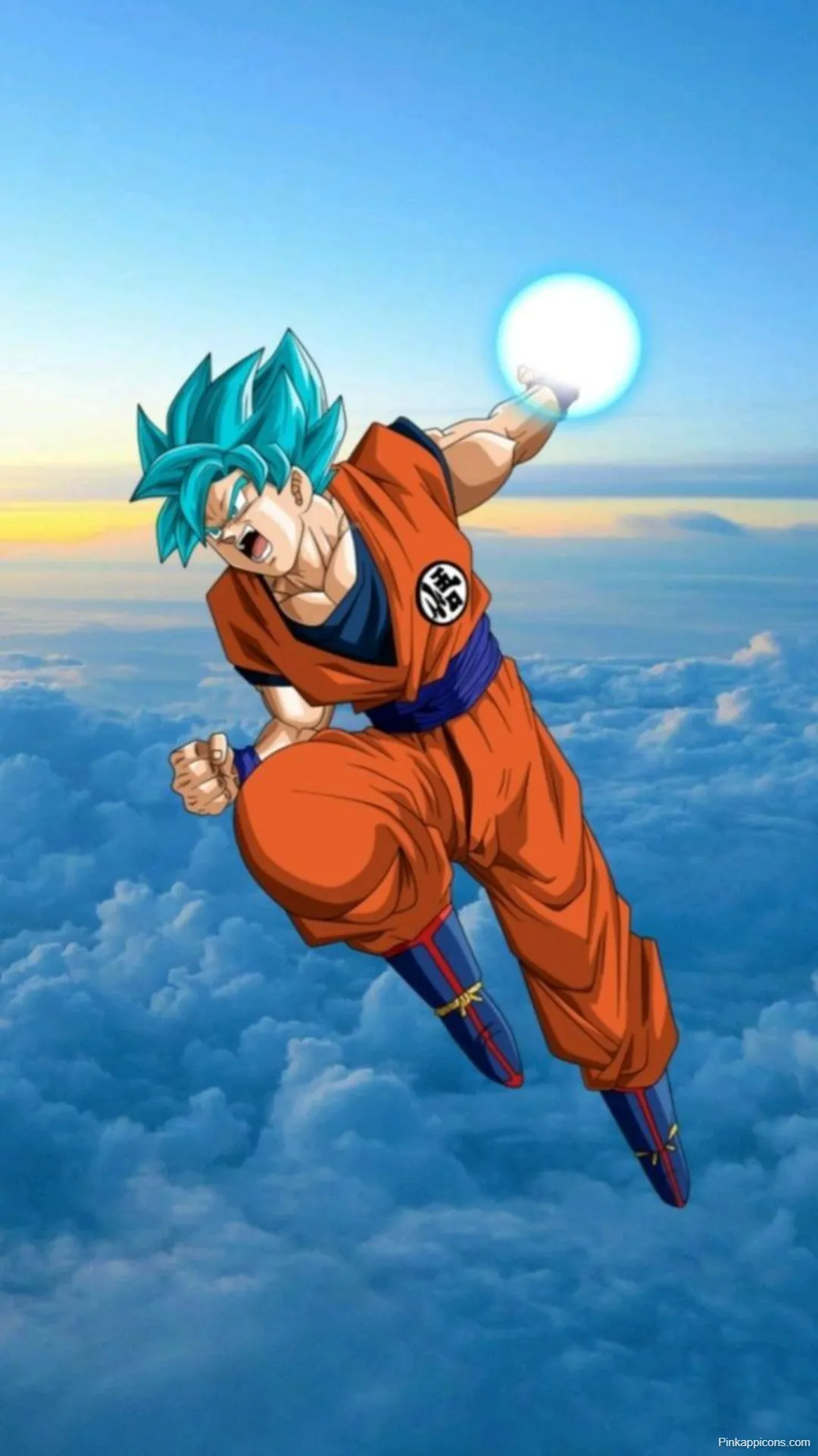 Goku Wallpapers Super Saiyan Blue Energy Attack in Sky