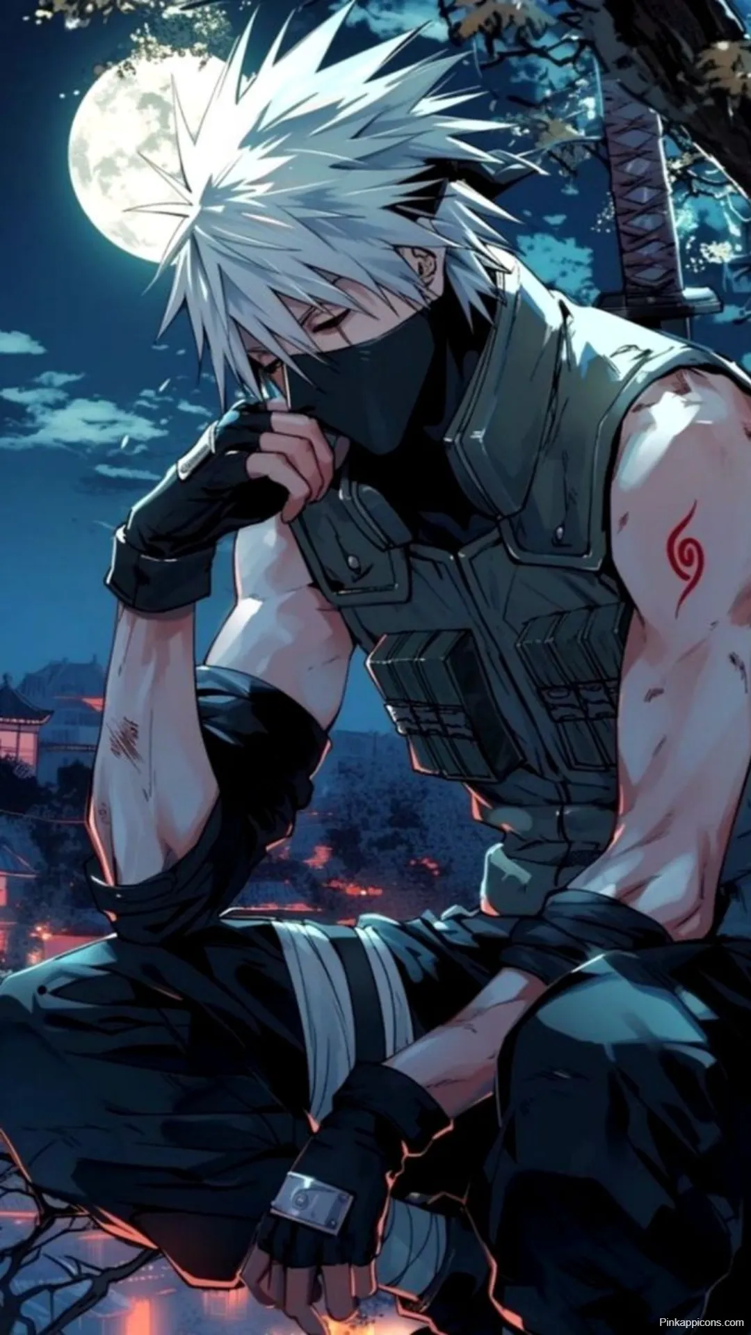 Hatake Kakashi Wallpapers Masked Ninja Under the Moonlight
