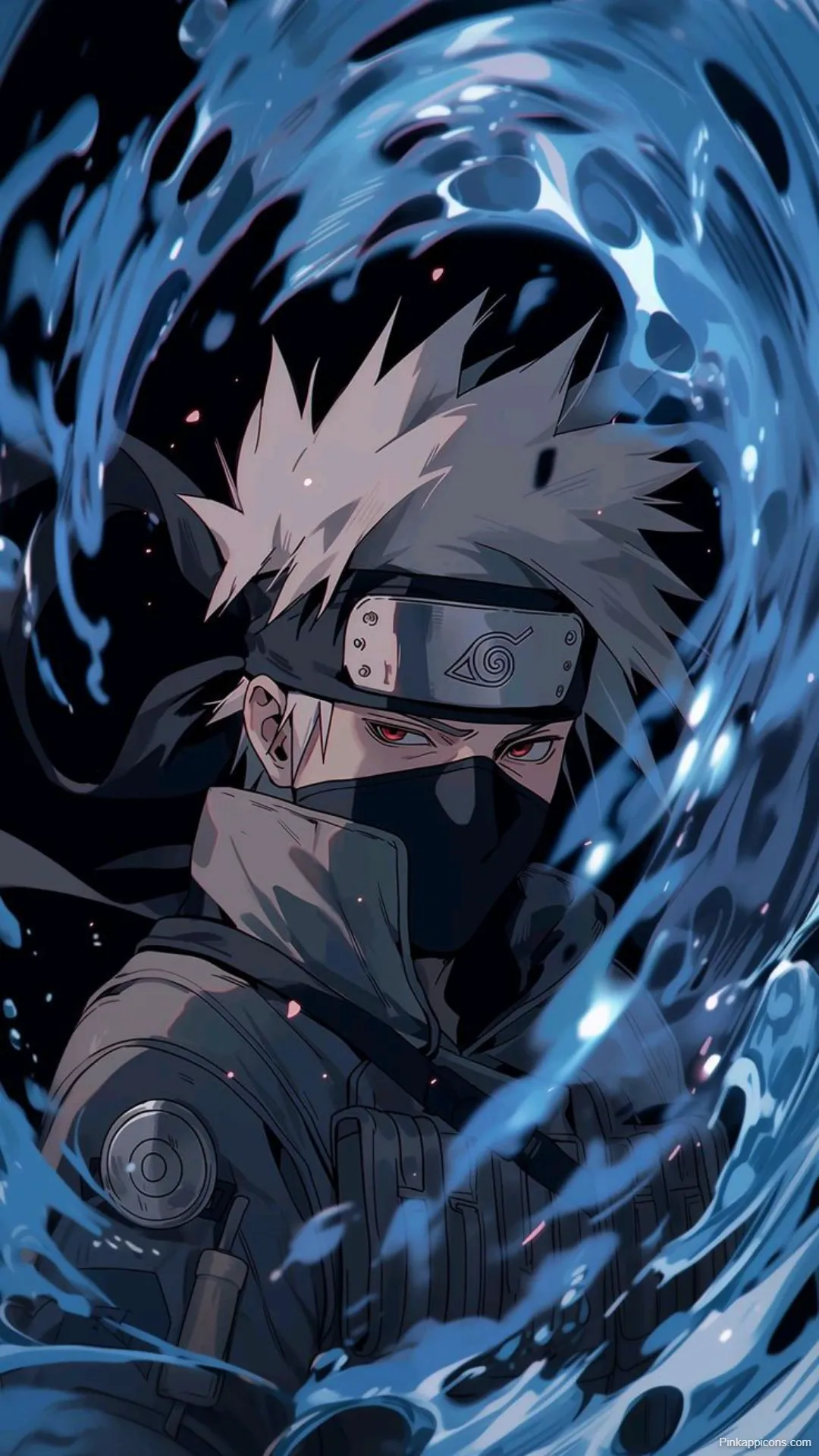 Hatake Kakashi Wallpapers Masked Ninja with Swirling Water
