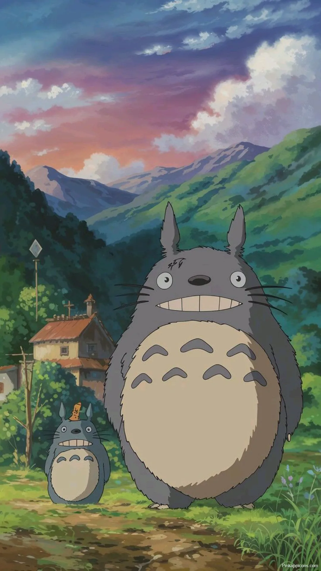 Heartwarming Totoro Wallpaper Classic Studio Ghibli Scene
