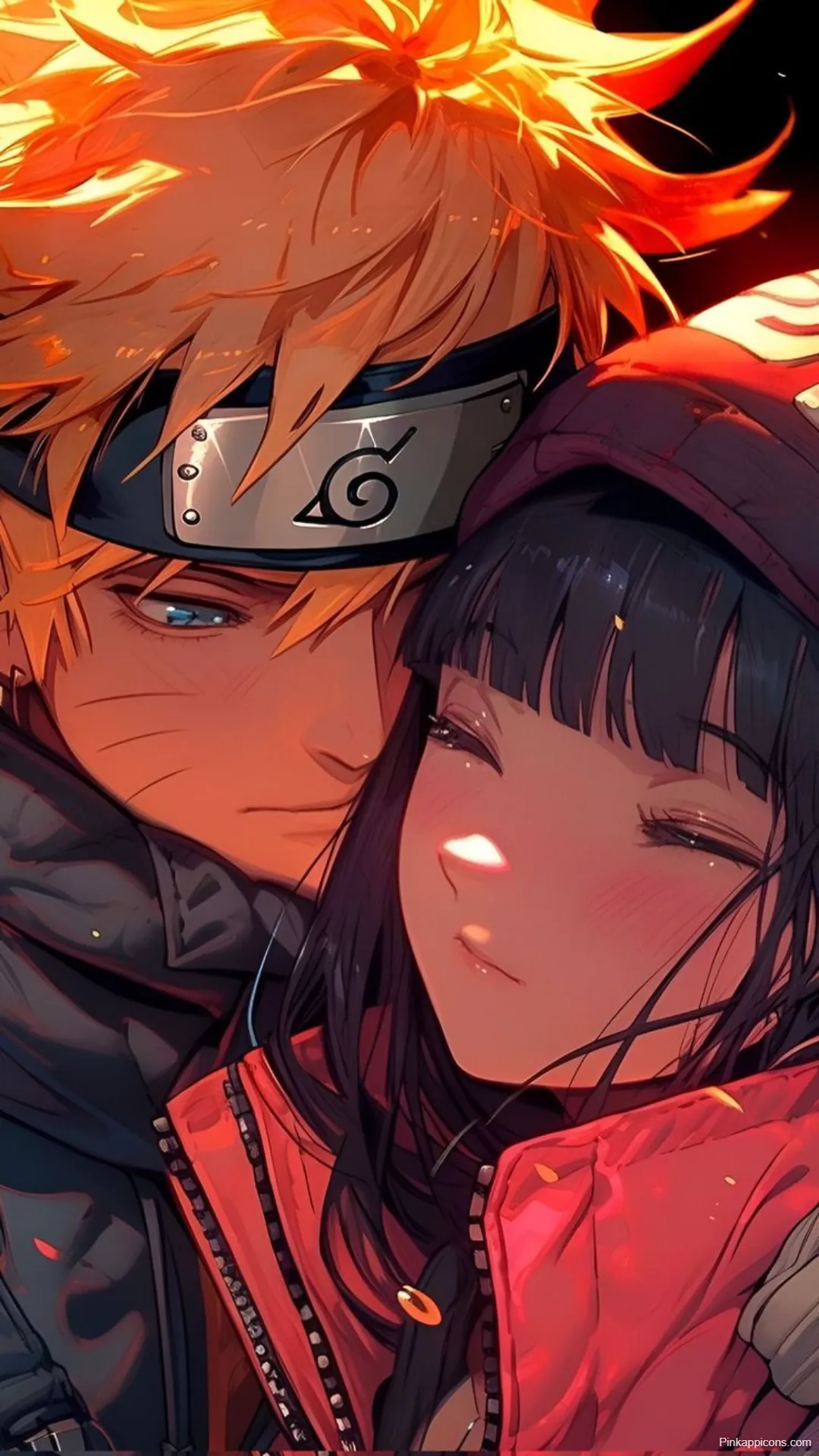 Hinata Naruto Wallpapers Loving Close-Up of Naruto and Hinata