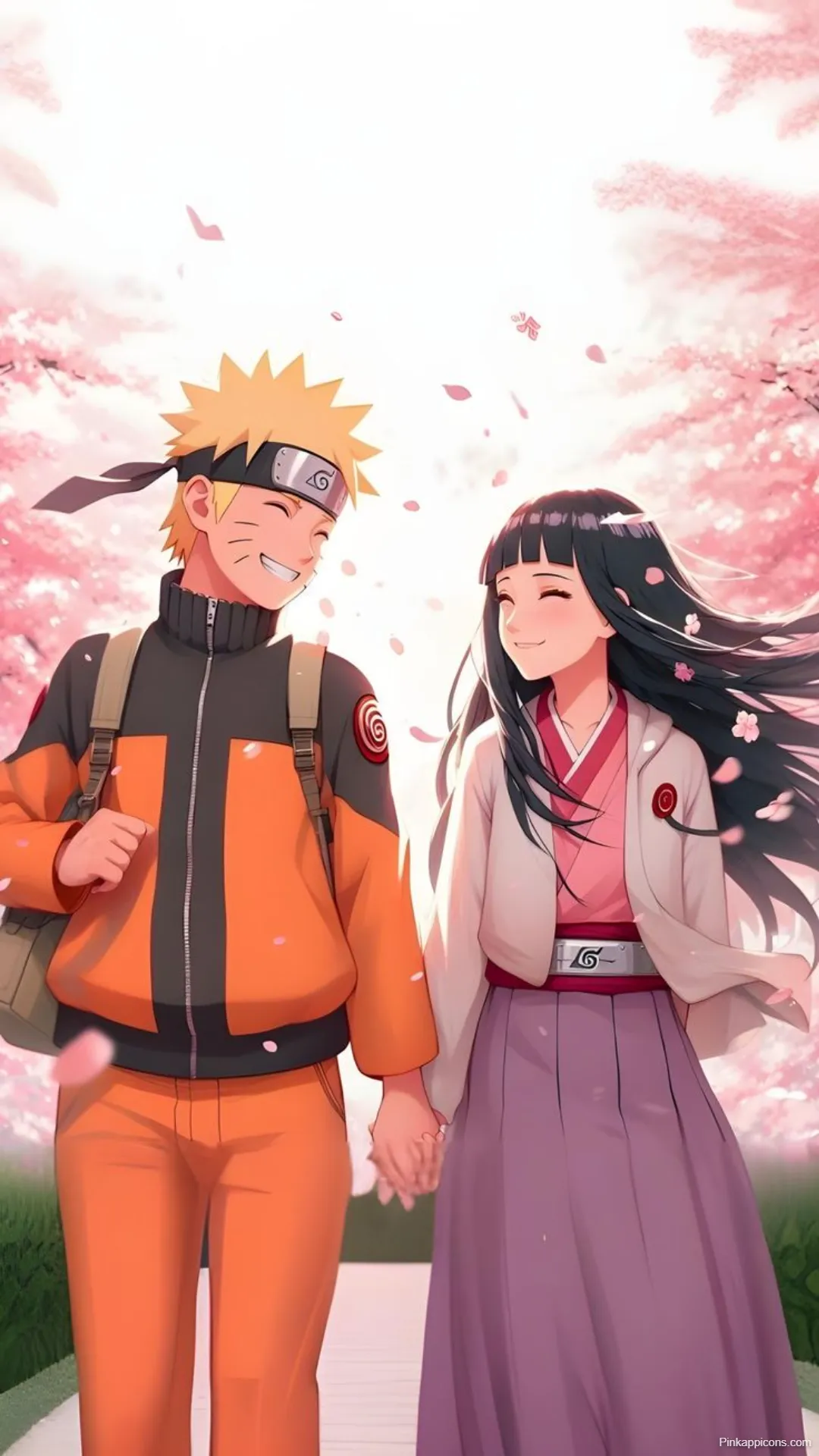 Hinata Naruto Wallpapers Loving Walk Under Sakura Trees