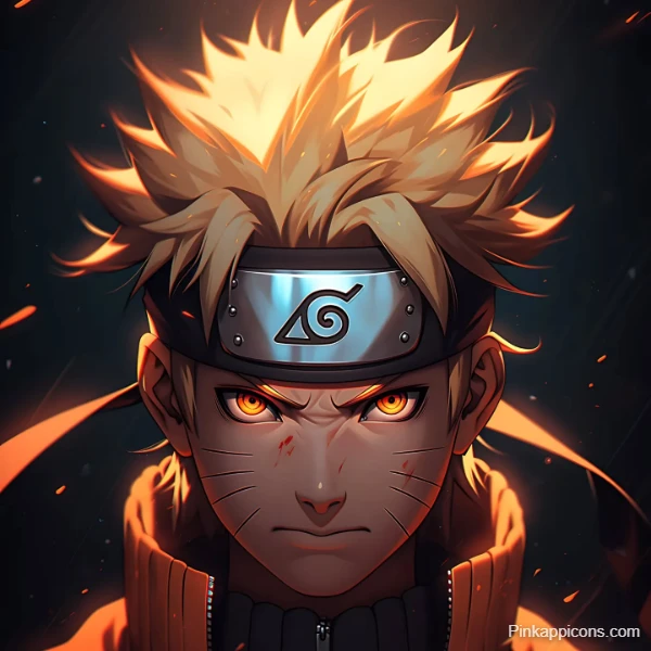 Intense Naruto Wallpaper Uzumaki Naruto with Glowing Orange Eyes