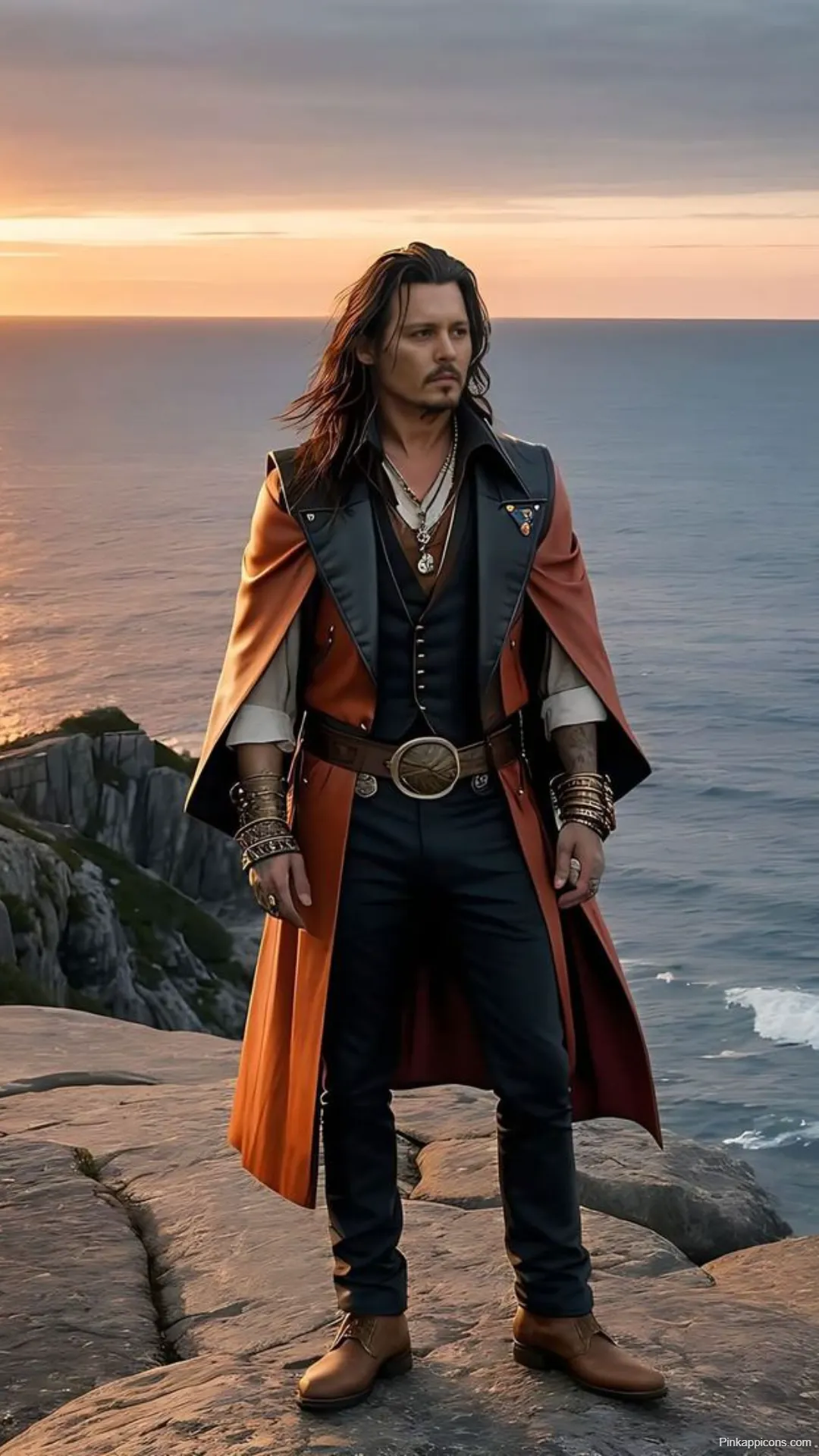 Jack Sparrow Wallpapers Johnny Depp Inspired on Ocean Cliff