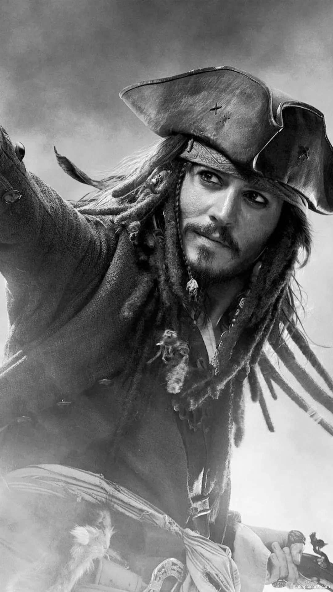 Jack Sparrow Wallpapers Johnny Depp in Grayscale
