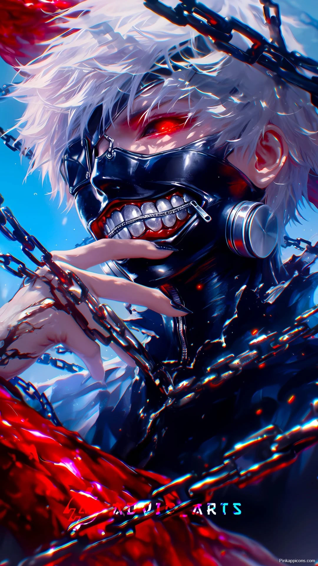Ken Kaneki Chains Wallpaper Intense Tokyo Ghoul Mask Ken Kaneki Chains Wallpaper Intense Tokyo Ghoul Mask