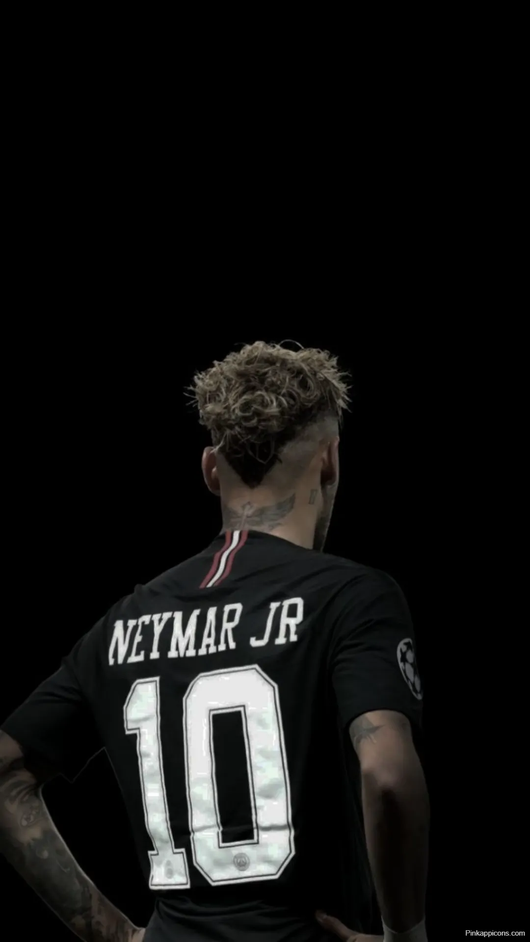 Minimalist Neymar Black Wallpaper PSG Jersey Back Minimalist Neymar Black Wallpaper PSG Jersey Back