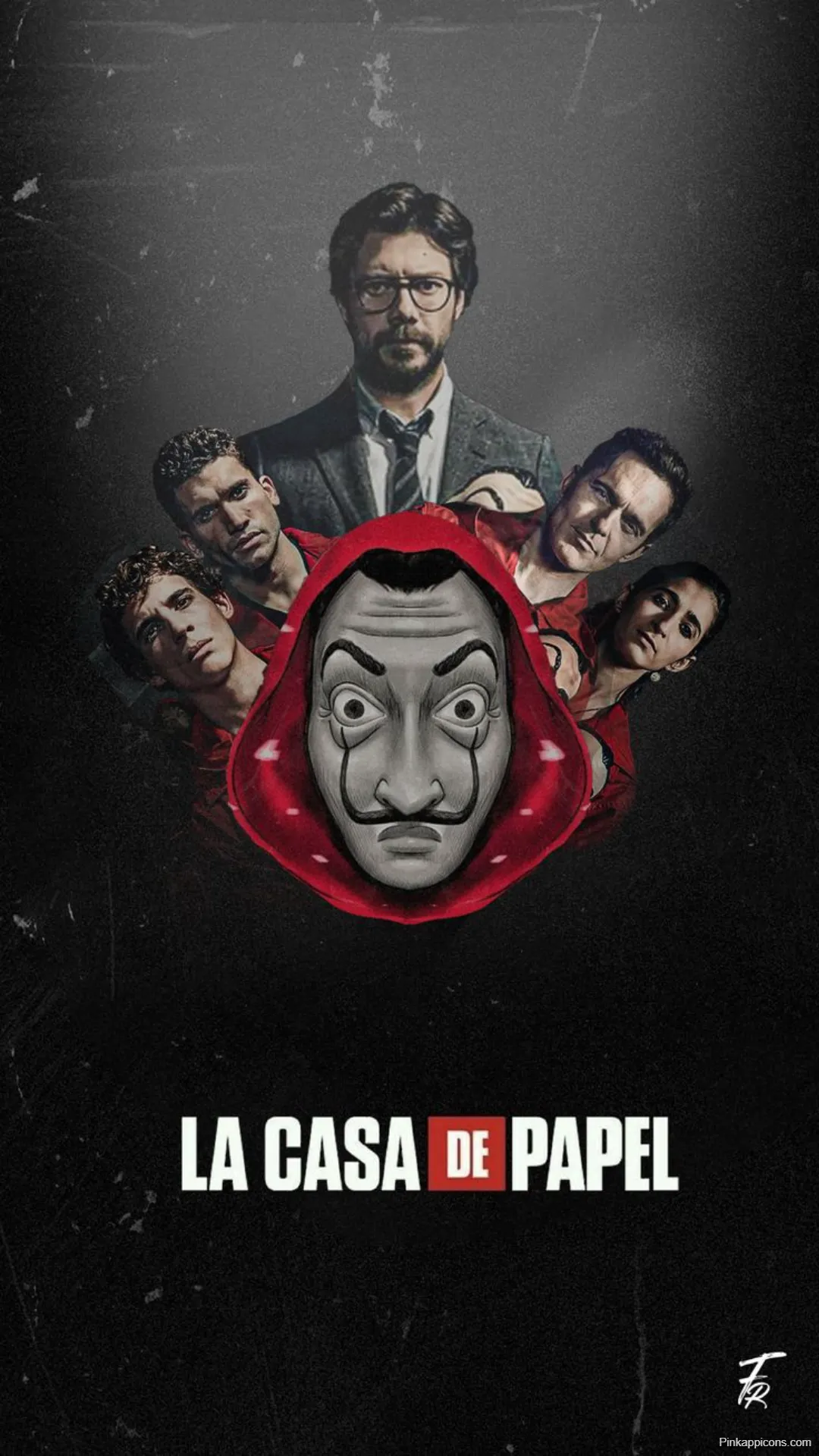 Money Heist Wallpapers Iconic Cast Poster with Dali Mask HD Money Heist Wallpapers Iconic Cast Poster with Dalí Mask HD