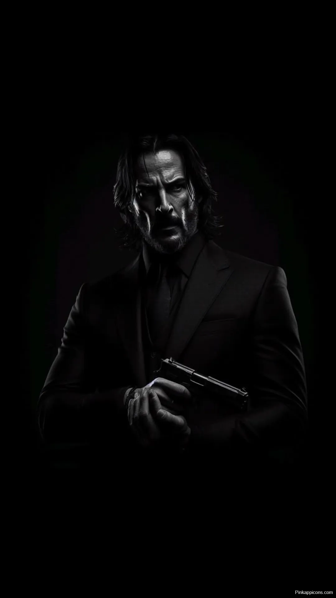 Monochrome John Wick Wallpaper Intense Black and White