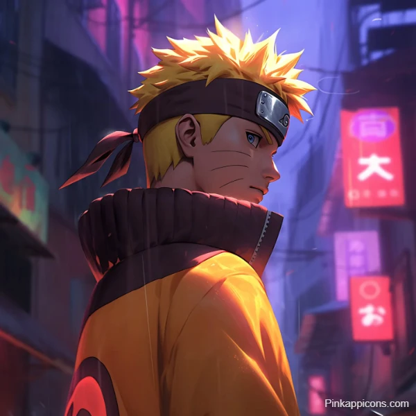 Naruto Wallpaper Uzumaki Naruto in a Rainy Cityscape
