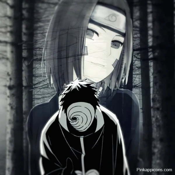 Obito and Rin Naruto Wallpaper Tragic Reunion in the Forest