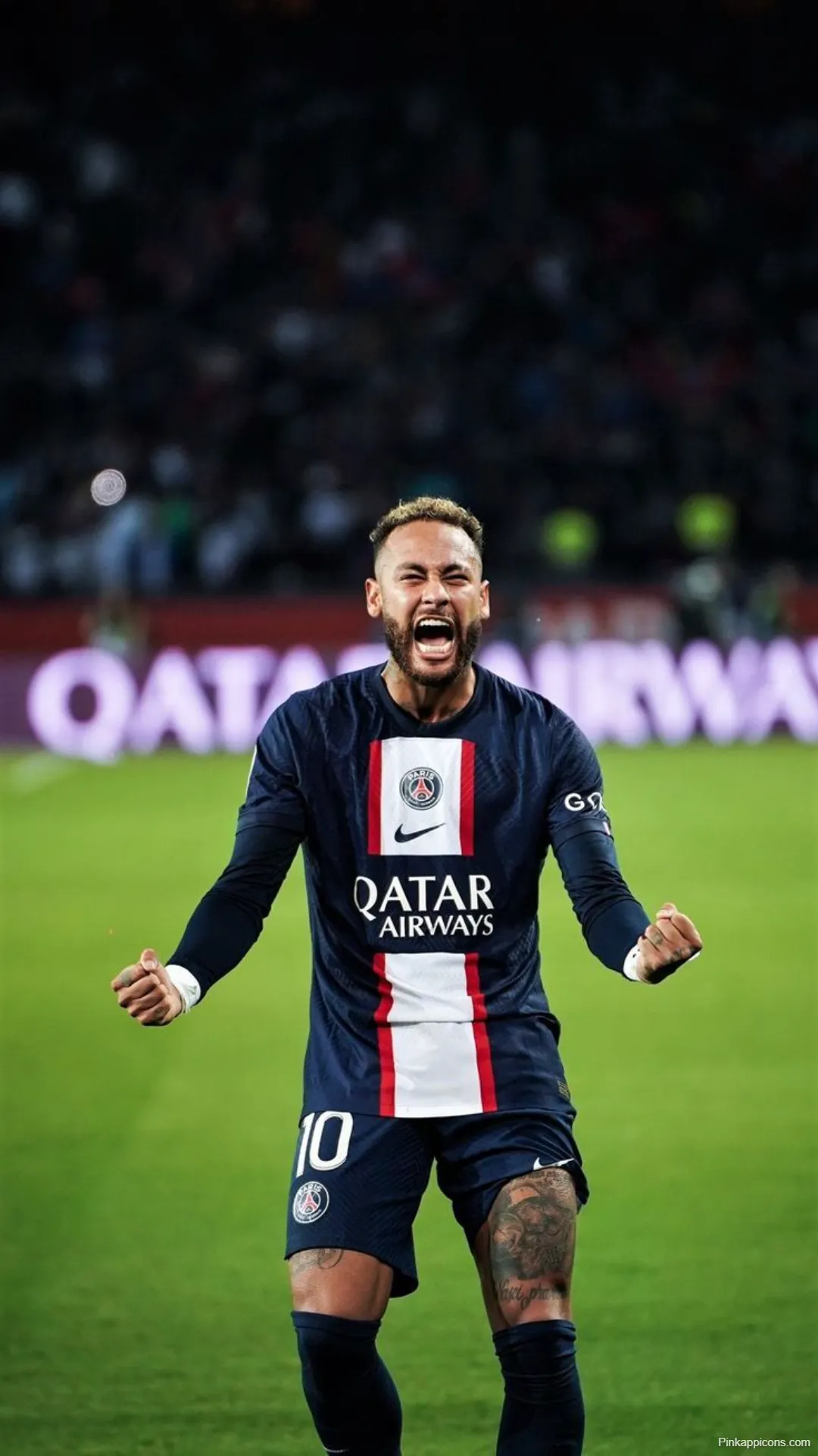 Passionate Neymar Celebration Wallpaper PSG Dark Blue Jersey Passionate Neymar Celebration Wallpaper PSG Dark Blue Jersey