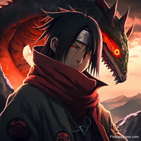 Sasuke and Dragon Naruto Wallpaper Uchiha Sasuke with a Powerful Dragon