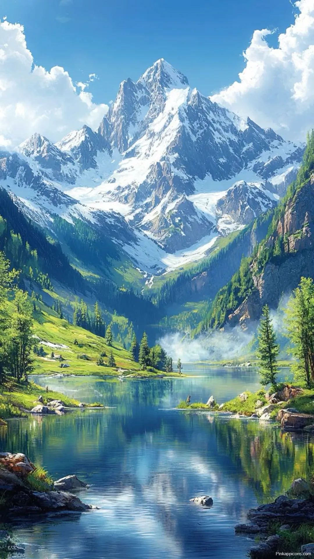Scenic Mountain Lake Wallpapers Pristine Views in High Definition