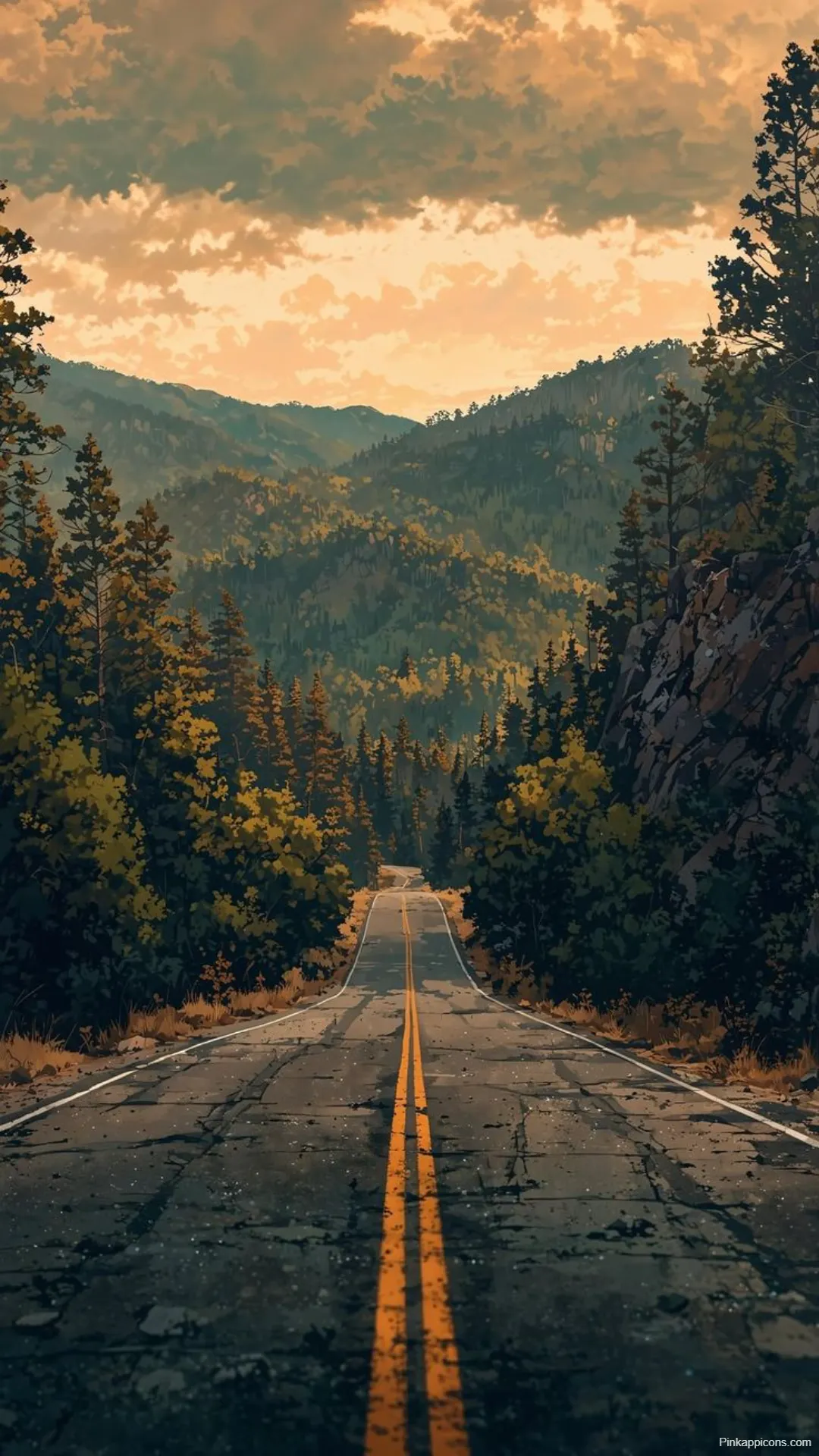 Scenic Mountain Road Wallpapers Highway Through Lush Greenery