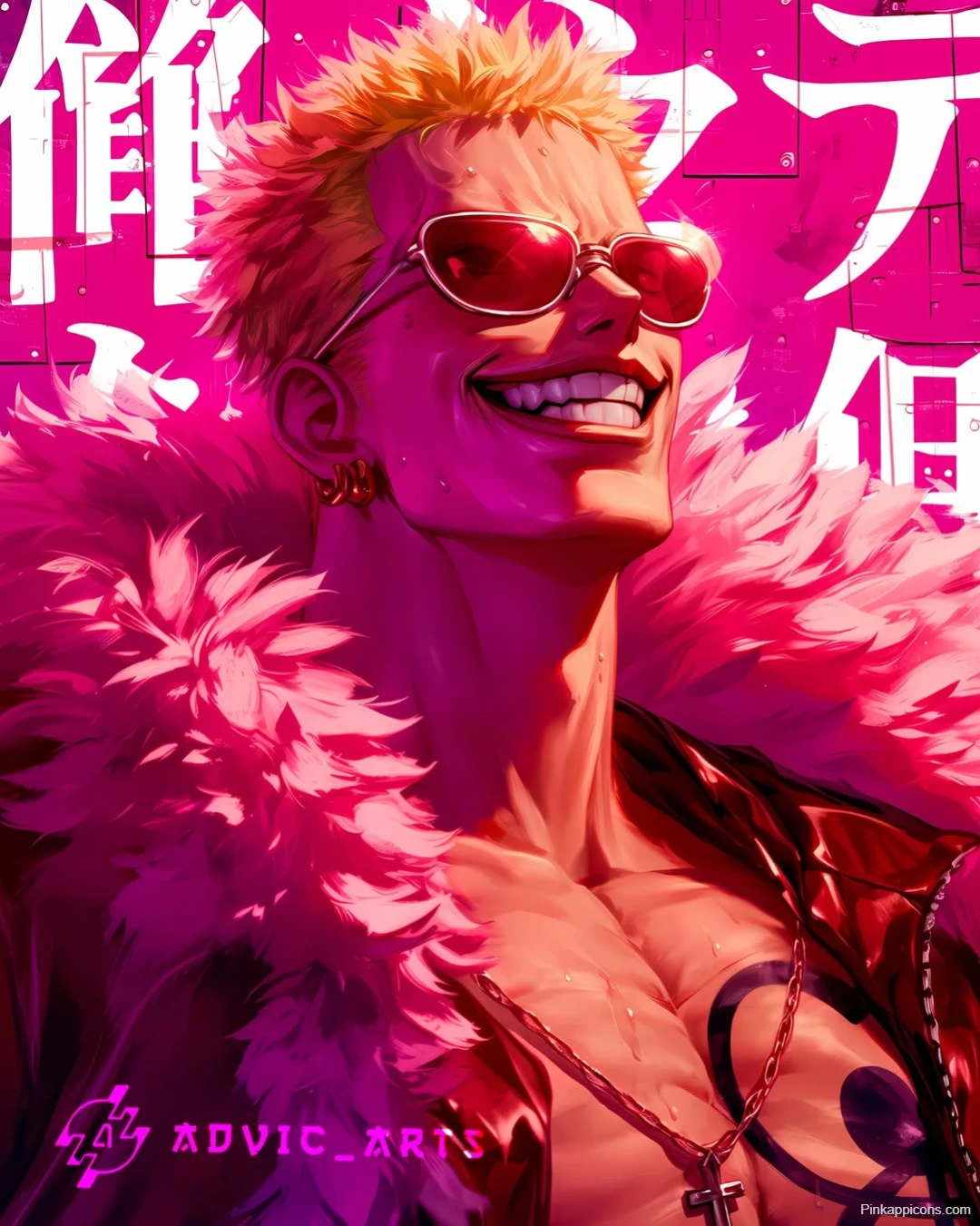Smiling Doflamingo Wallpaper One Piece Pink Aesthetic Smiling Doflamingo Wallpaper One Piece Pink Aesthetic