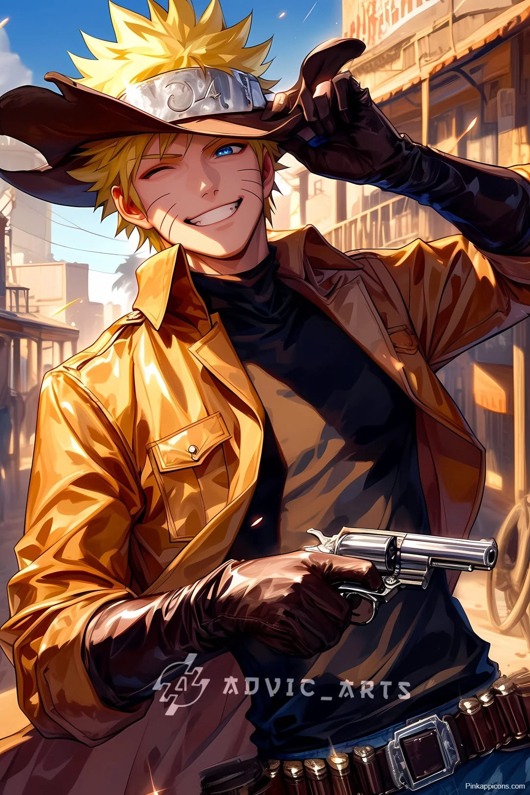 Smiling Naruto Cowboy Wallpaper Anime Western Hero Smiling Naruto Cowboy Wallpaper Anime Western Hero