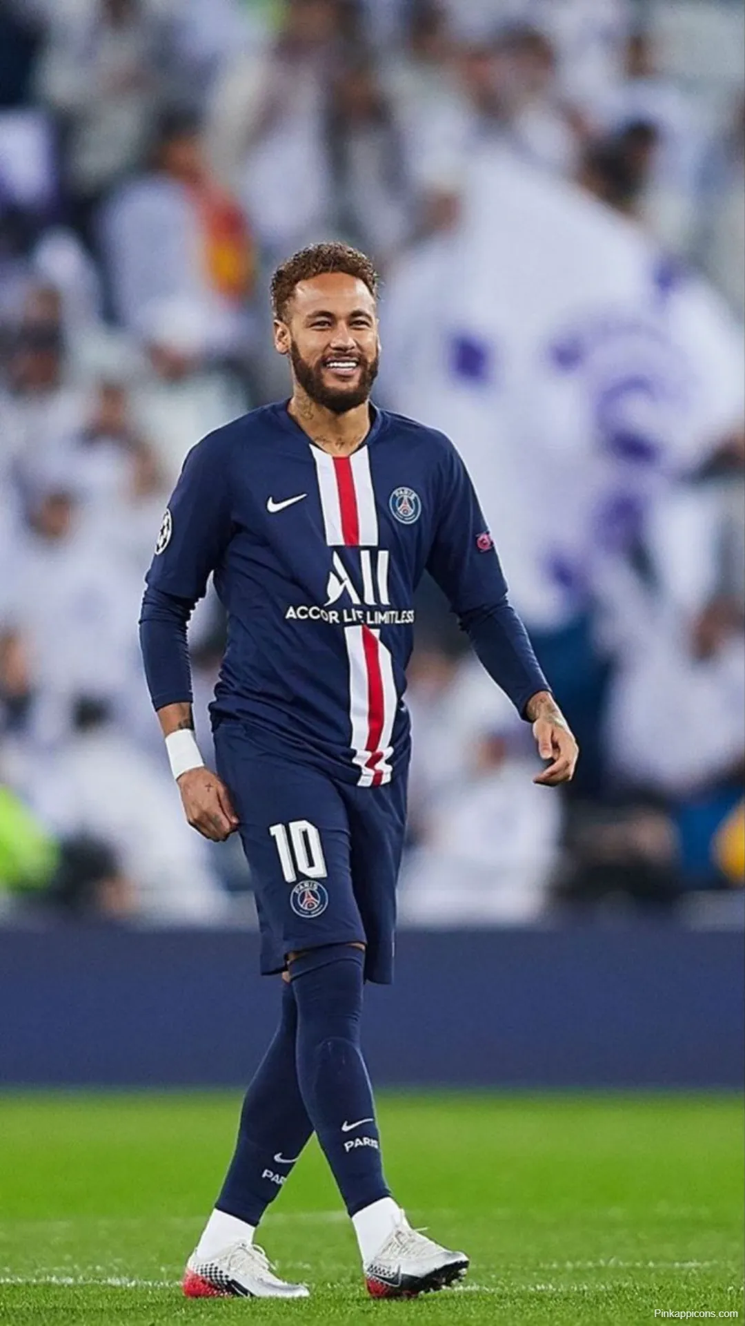 Smiling Neymar Walking Wallpaper PSG Blue Jersey Smiling Neymar Walking Wallpaper PSG Blue Jersey