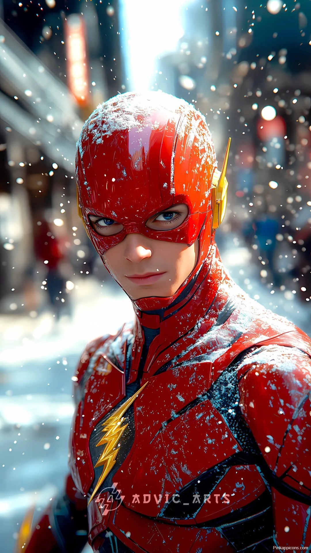 Snowy Flash Wallpaper Speedster in Winter Snowy Flash Wallpaper Speedster in Winter