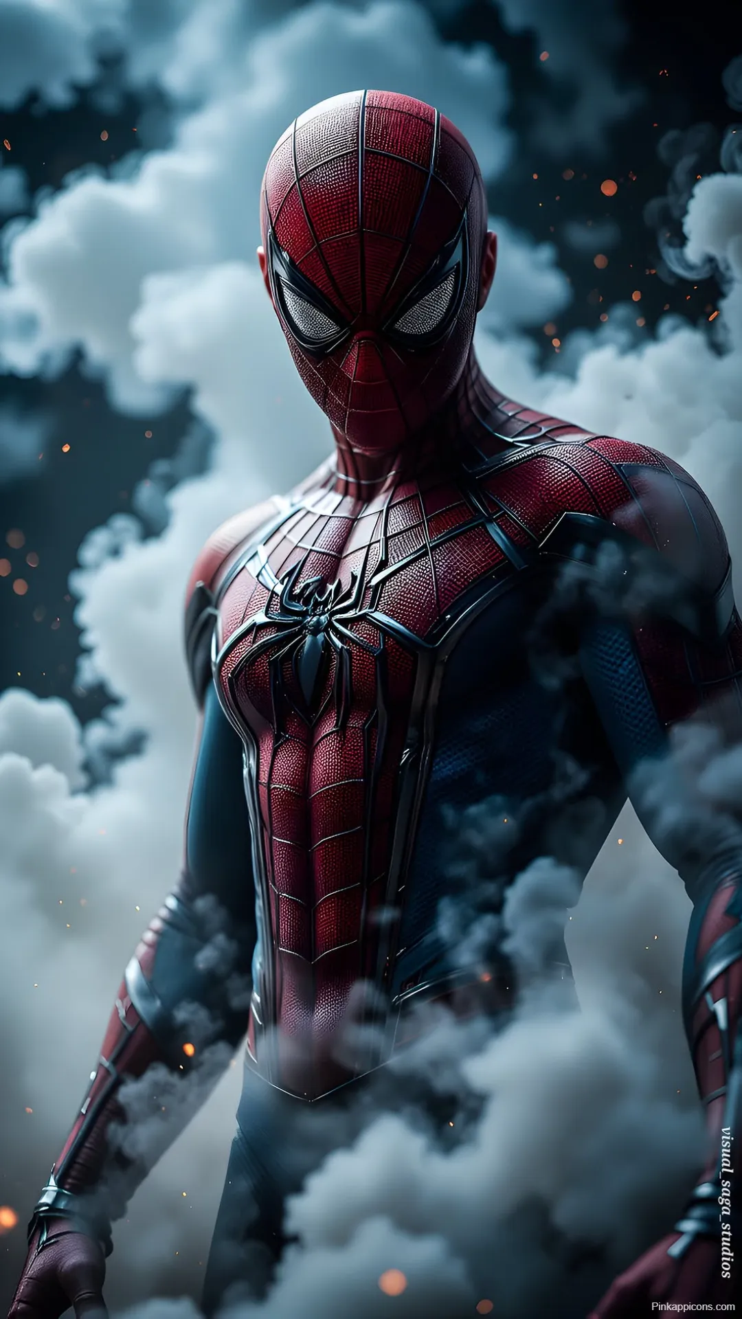 Spider Man Wallpaper Emerging from the Clouds Spider-Man Wallpaper Emerging from the Clouds