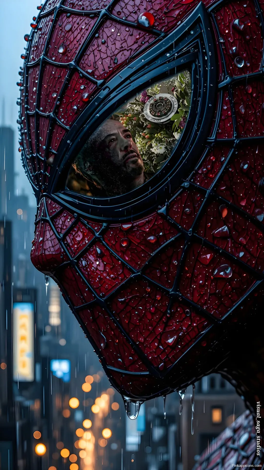 Spider Verse Wallpaper Peter B. Parker Looking Through Mask Spider-Verse Wallpaper Peter B. Parker Looking Through Mask
