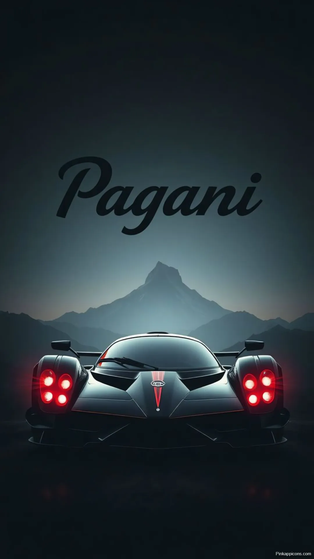 Sports Car Wallpapers Black Pagani Hypercar at Twilight