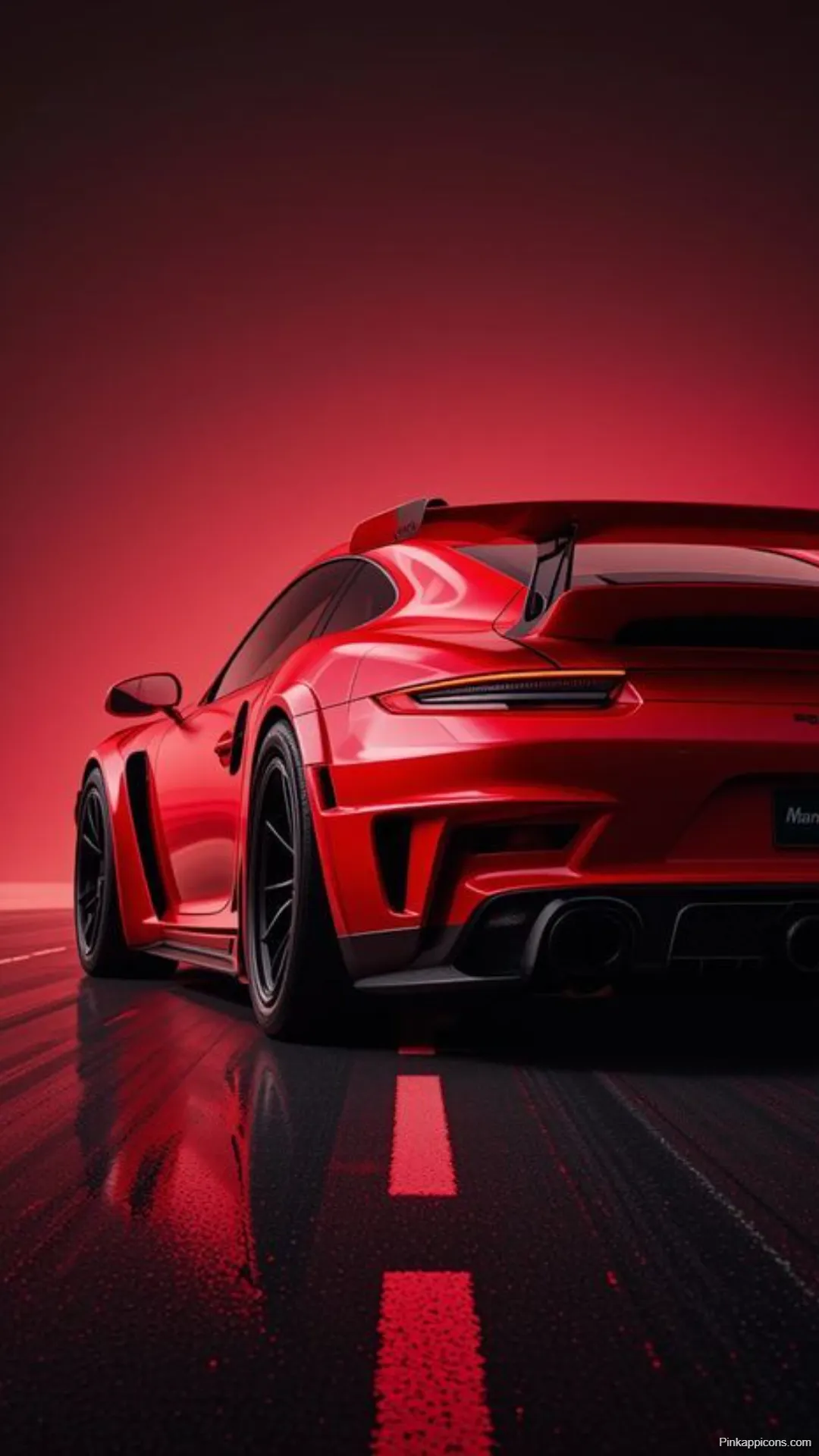 Sports Car Wallpapers Red Porsche GT3 RS Custom